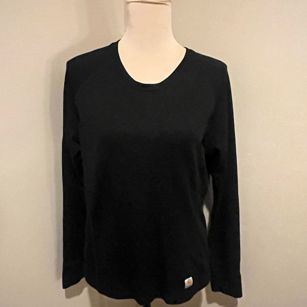 Carhartt Black Long Sleeve Crewneck Tee, size Large
